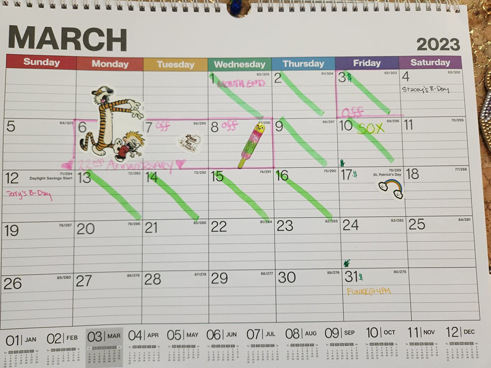 Dunwell 2026-2027 Wall Calendar 15x12, 18-Month Hanging Planner customer photo 2