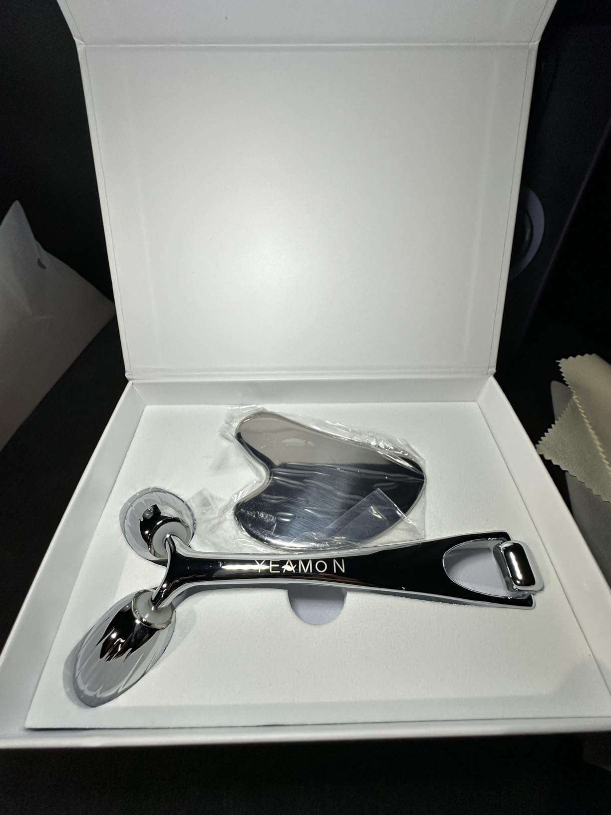 Yeamon Gua Sha Facial Tools and Face Roller Set, Facial Massage Tool for Women’s Skincare Routine,Cooling Stainless Steel Face Sculpting Eyes Roller Guasha for Daily Use or Self-Care Gift for Women customer photo 2