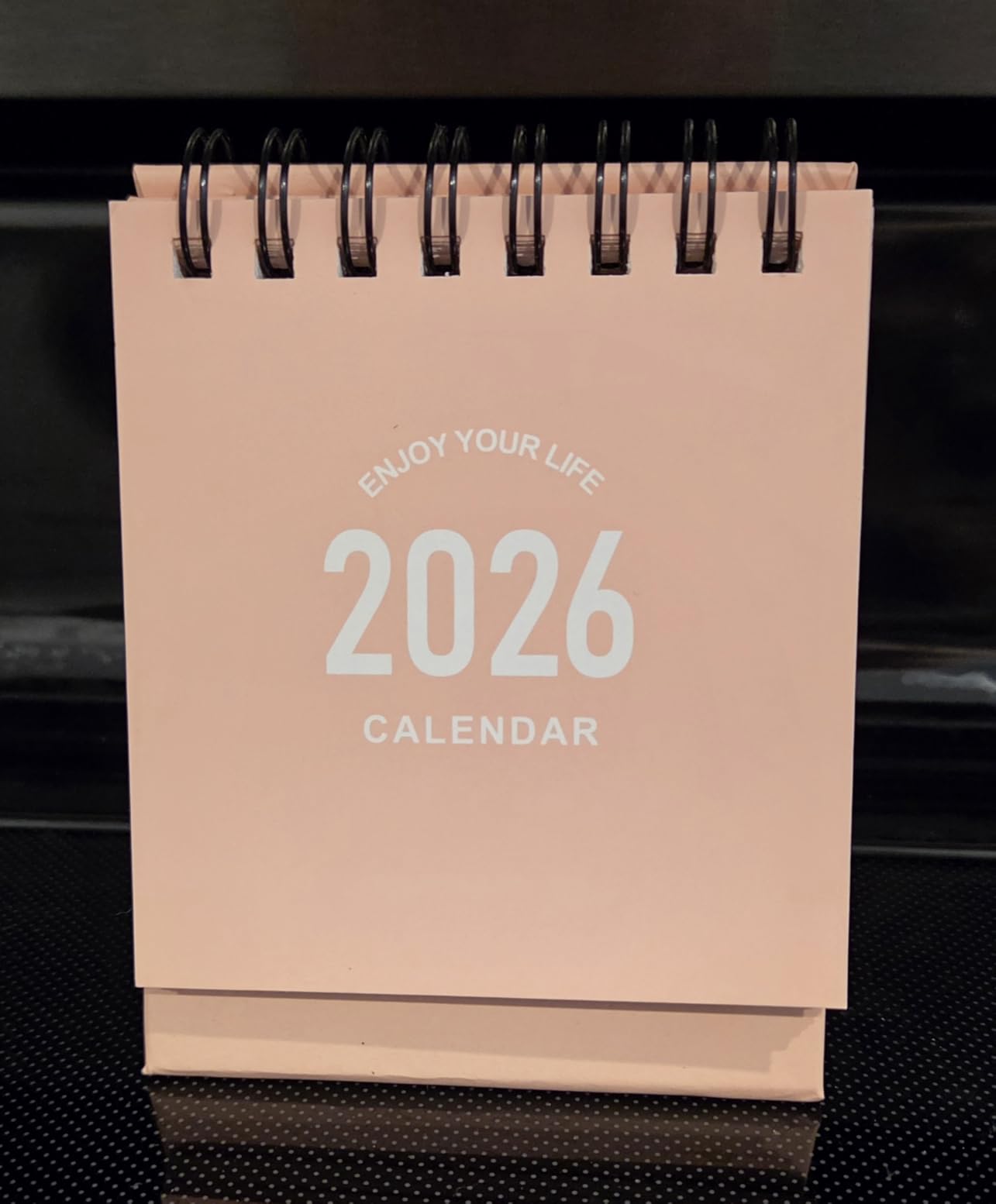 Mini Desk Calendar 2027-2028 - January 2027 until June 2028 Small Desktop Calendar Mini Daily Schedule 250gsm Thick Paper Twin-Wire Binding with Stickers for Home Office School (Mini white) customer photo 1