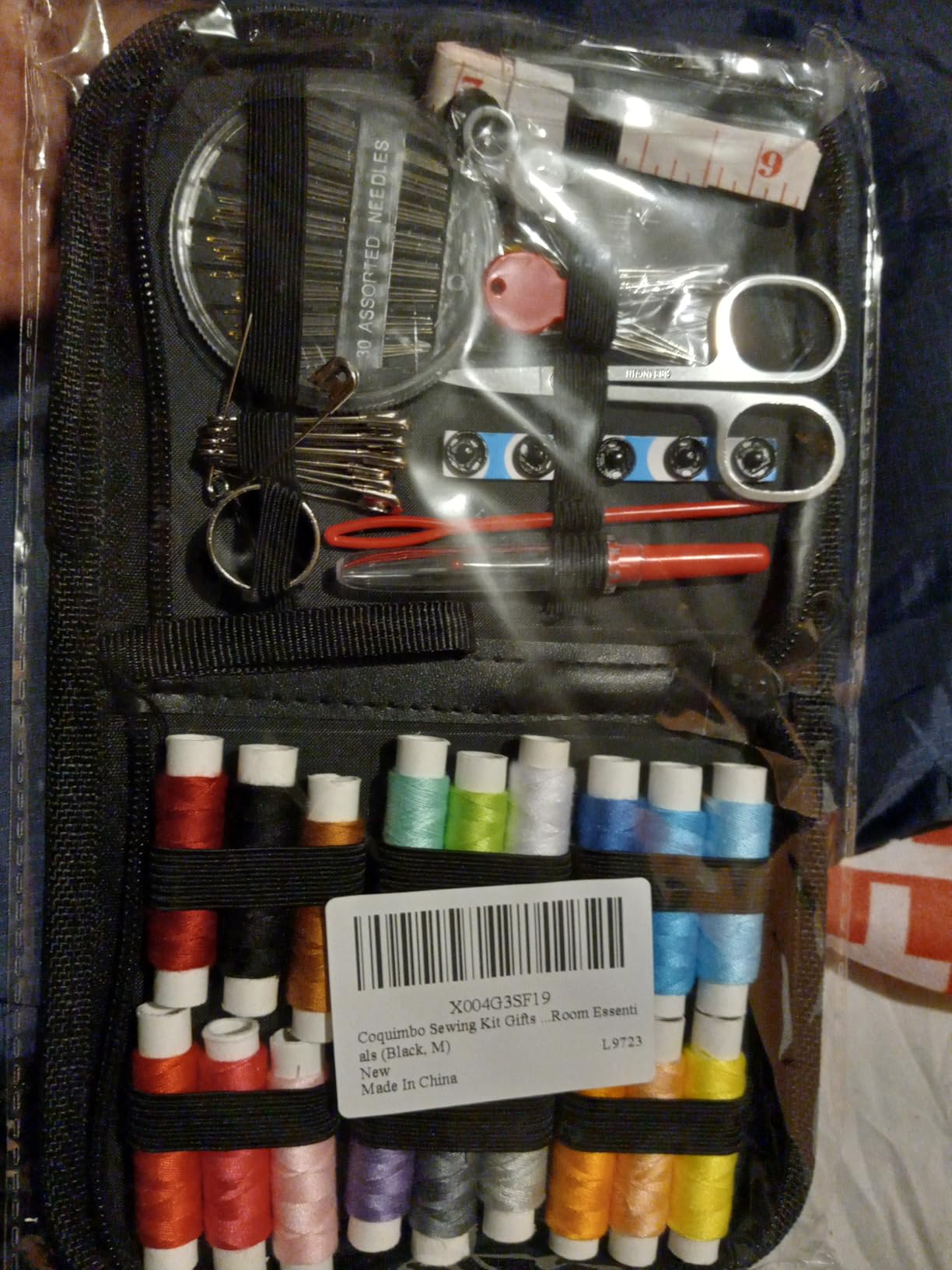 JUNING Sewing Kit with Case Portable Sewing Supplies for Mom Grandma Women Men Teen Girls Boys Home Traveler, Adults, Beginner, Emergency, Contains Thread, Scissors, Needles,Measuring Tape and More customer photo 1