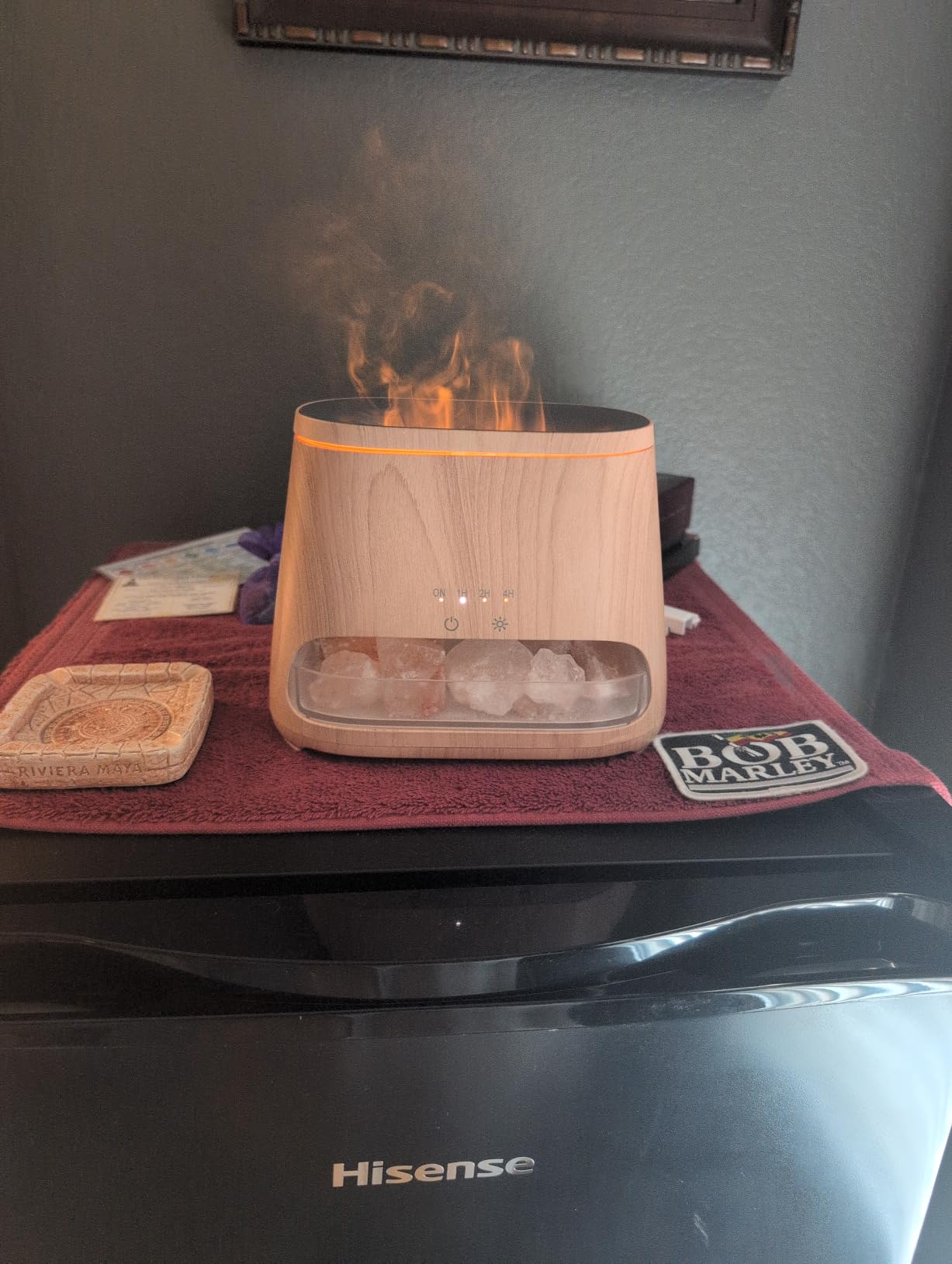 SALKING 2-in-1 Essential Oil Diffuser for Home & Himalayan Salt Lamp, 150ml customer photo 1