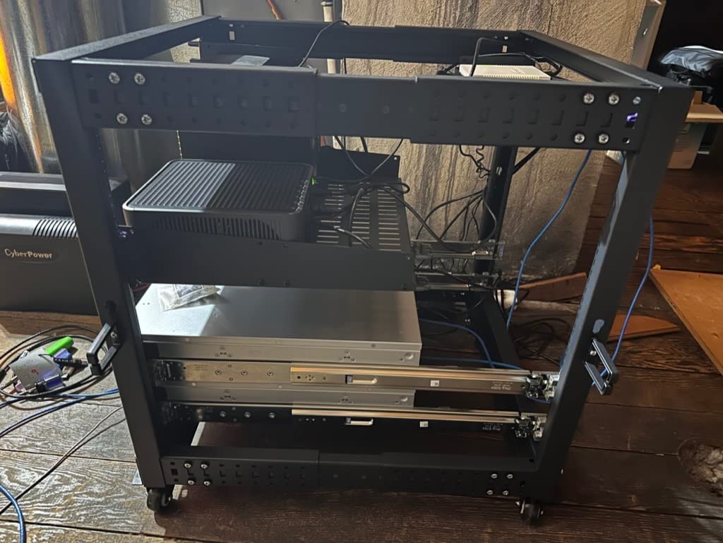 VIVO Black 12U Freestanding Server Rack Cart, CART-SR12U customer photo 2