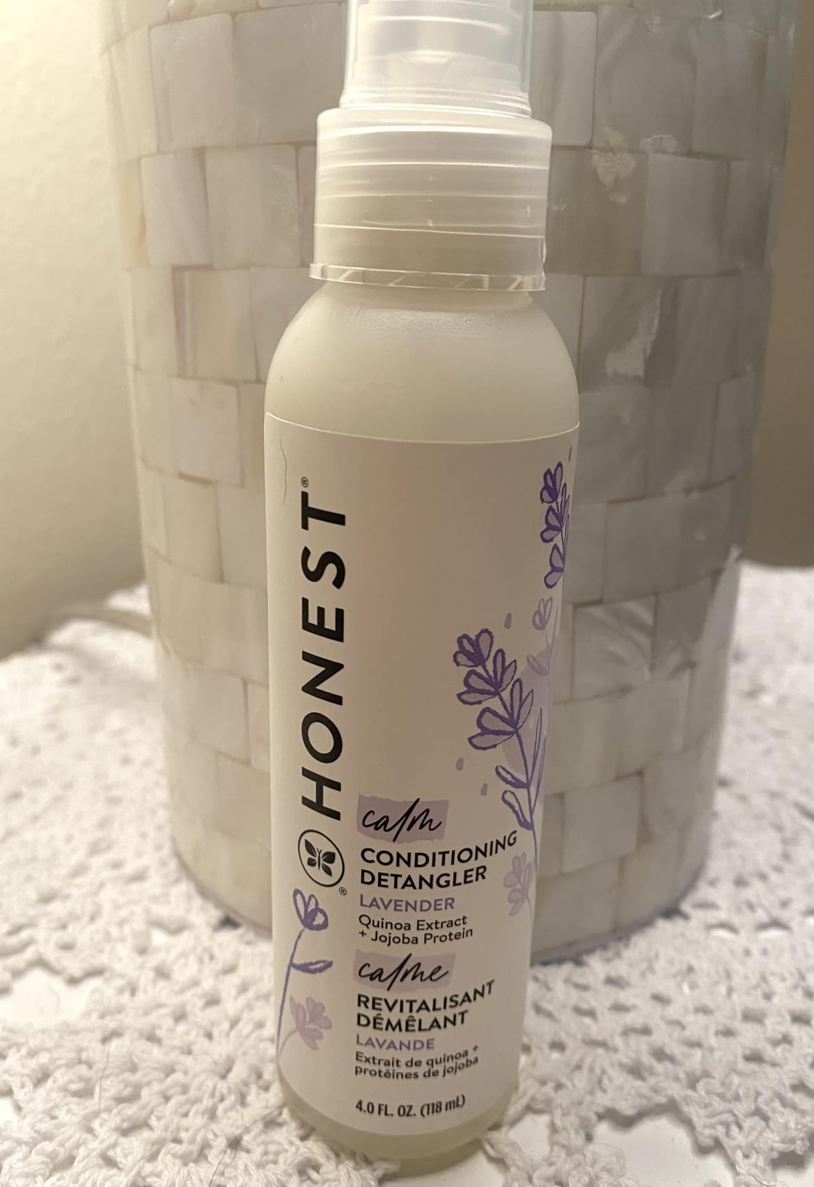 The Honest Company Hair Detangler, Hypoallergenic, Lavender Calm, 4 fl oz customer photo 2