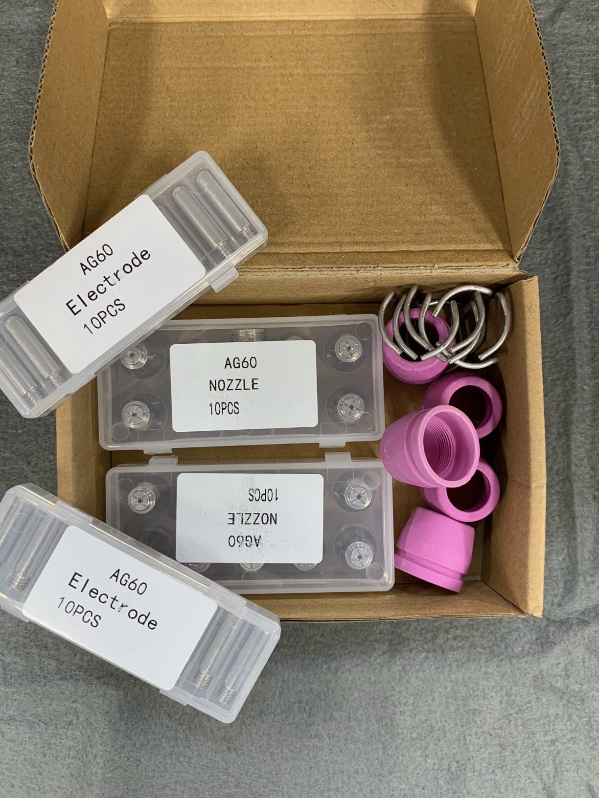 SG-55 AG-60 WSD-60 Plasma Cutter Cutting Torch Tip Nozzles Consumables Kit, .045'' 50PCS (AG60) customer photo 1