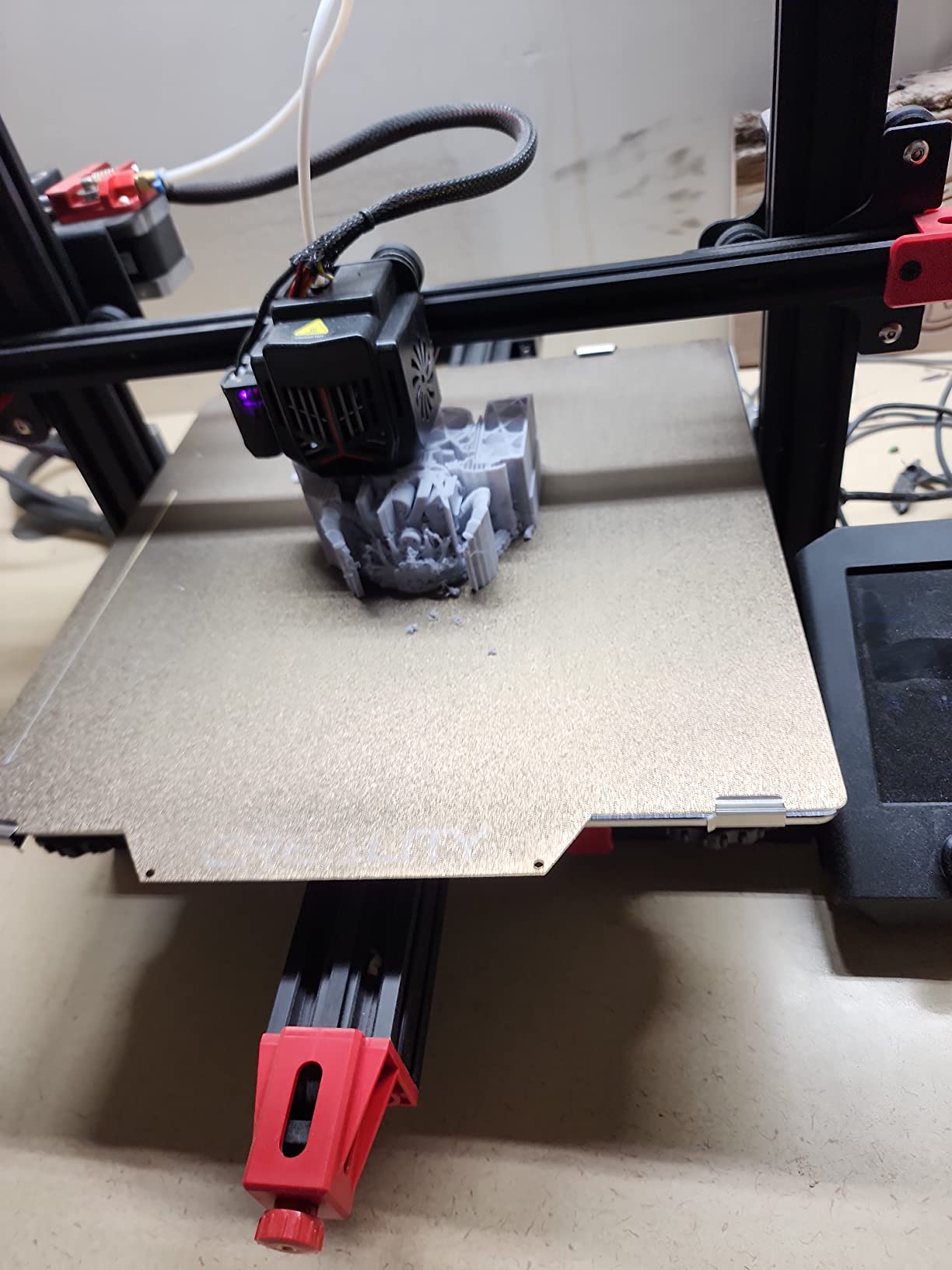 Creality Ender 3 Max Neo Bed Upgrade, PEI Sheet 310 x 320mm Removable Magnetic Flexible Texture Surface Heated Bed Plate Build Surface for CR-10S PRO/CR-10 V2/ CR-10 V3/ CR-X/CR-X Pro/Ender-3 Max customer photo 1