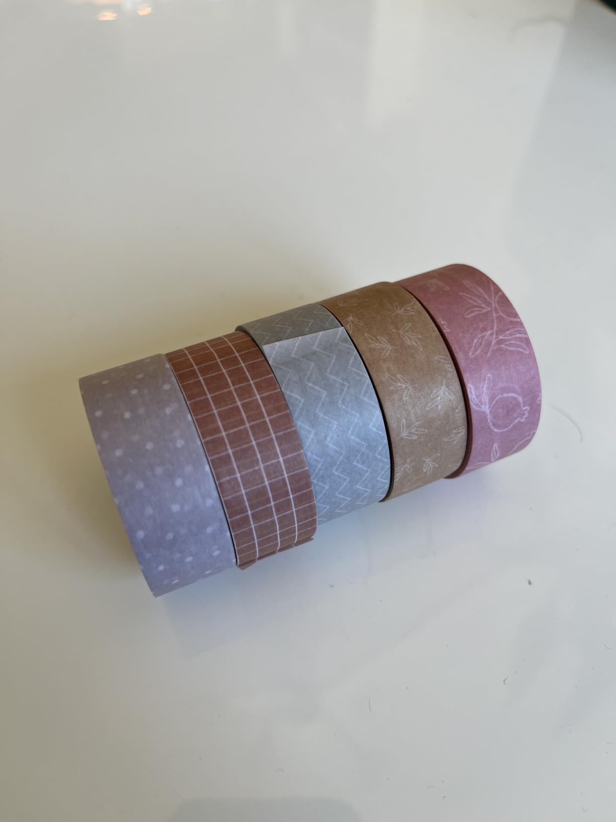 DIVERSEBEE Pastel Washi Tape Set, 5 Rolls Decorative Scrapbook Tape, Cute Craft Tape, Scrapbooking Bullet Journal Supplies, Bible Journaling, Planner Accessories, Gift Wrap Tape (Forest) customer photo 2