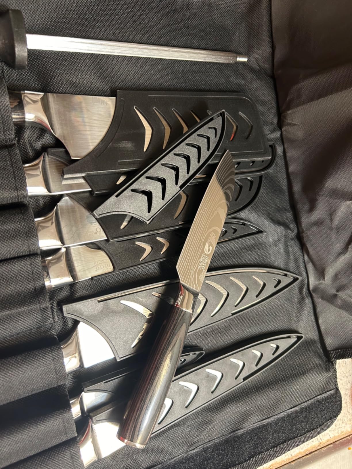 Dfito Chef Knife Sets with Roll Bag, 9 Pieces Professional Knife Set customer photo 2