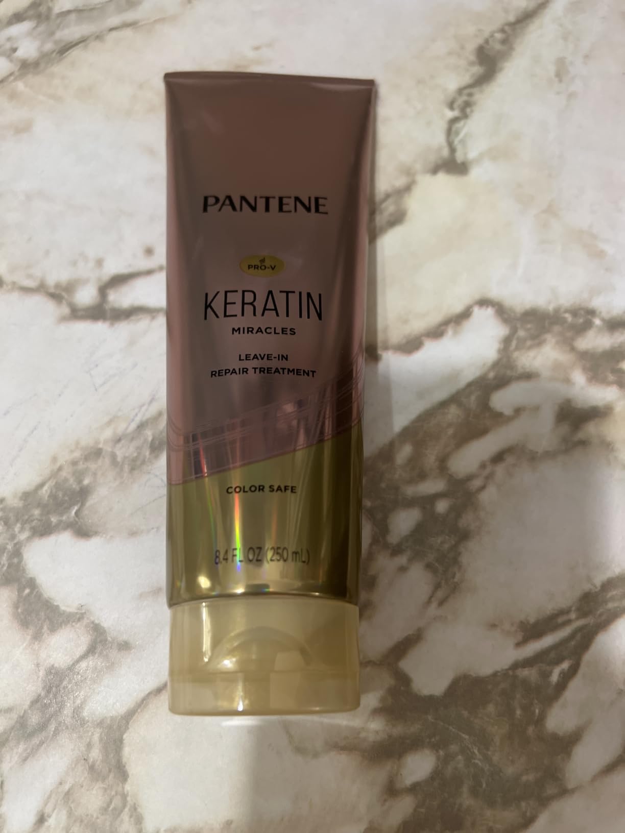 Pantene Keratin Leave-In Conditioner with Argan Oil, Protein Treatment for Dry, Damaged & Color-Treated Hair, Repairs Split Ends & Protects from Damage, Formaldehyde-Free, 8.4 Fl Oz customer photo 1