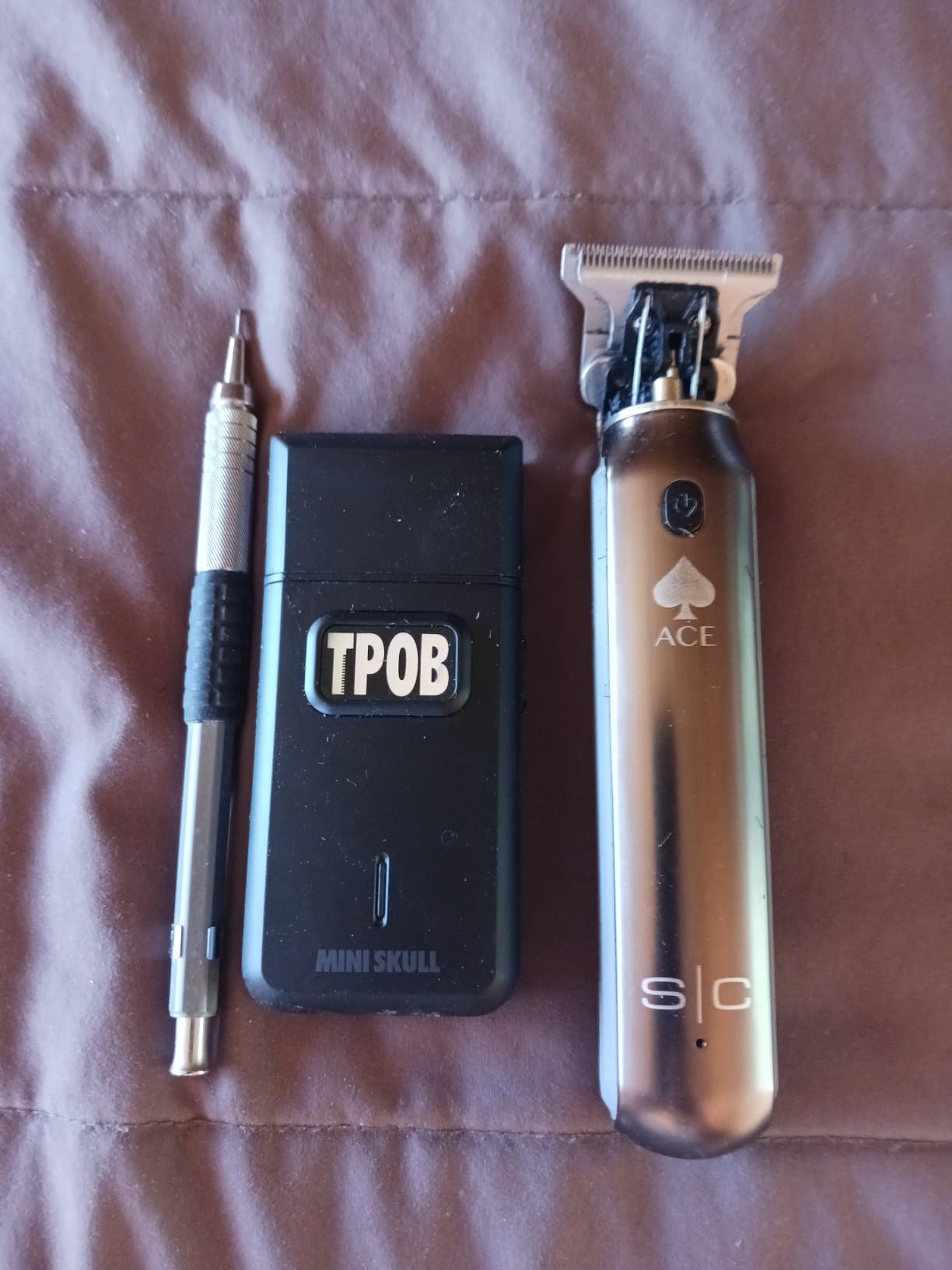 TPOB Mini Skull Single Shaver Compact Design that can fit in Your Pocket with a Turbo Charged Motor, Perfect for Both Professional and at-Home use (Black) customer photo 2