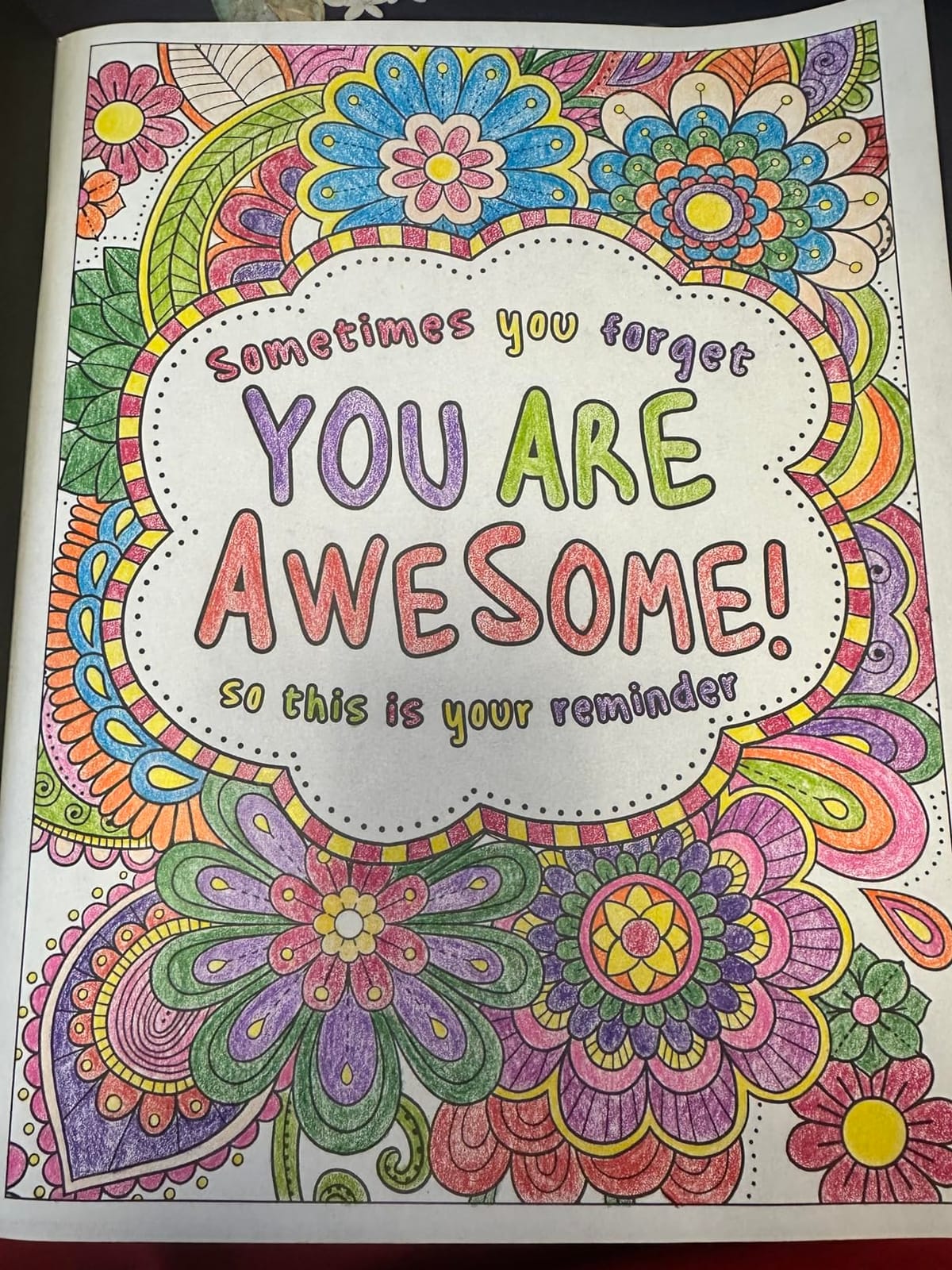 You're Awesome: Coloring Book Of Inspirational Quotes To Boost Your Mood and Confidence For Women, Teens & Adults customer photo 1