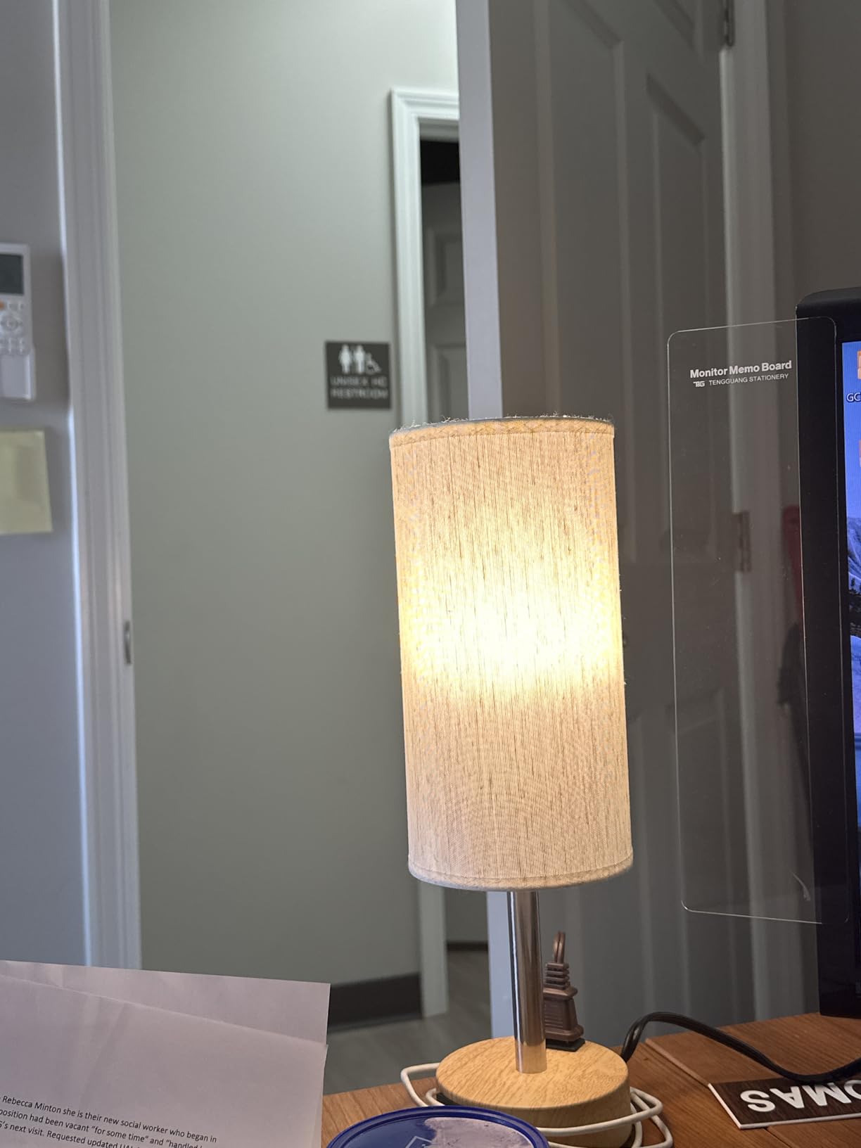 Fenmzee Bedside Table Lamp for Bedroom - Dimmable Touch, USB A+C, AC Outlet customer photo 1