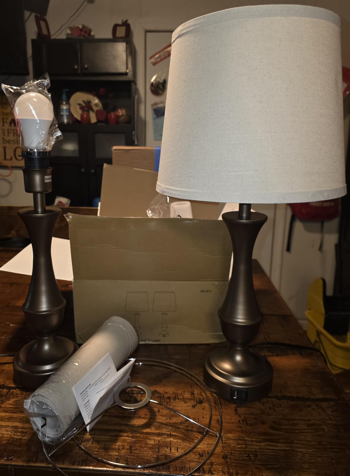 Touch Lamps for Nightstand, 3 Way Dimmable Lamps for Bedroom with USB C+A customer photo 1