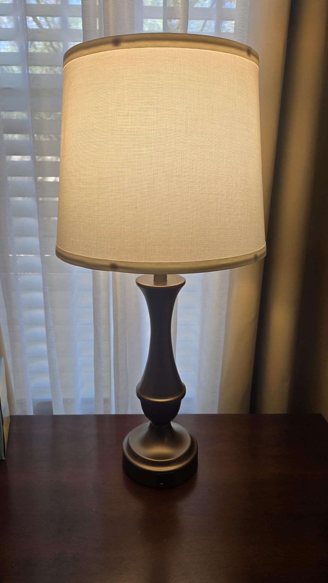 Touch Lamps for Nightstand, 3 Way Dimmable Lamps for Bedroom with USB C+A customer photo 2