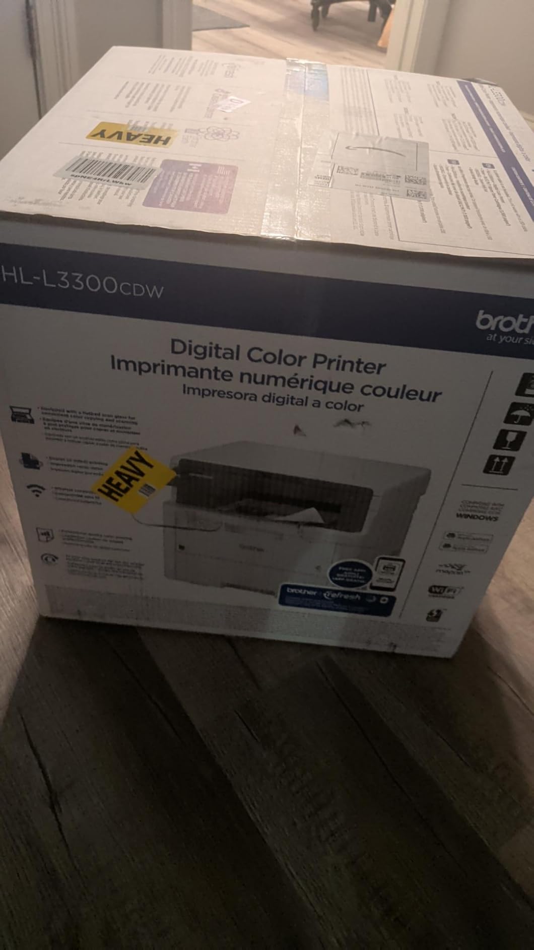Brother HL-L3300CDW Wireless Digital Color Multi-Function Printer with Laser Quality Output, Copy & Scan, Duplex, Mobile | Includes 2 Month Refresh Subscription Trial ¹, Works with Alexa customer photo 2