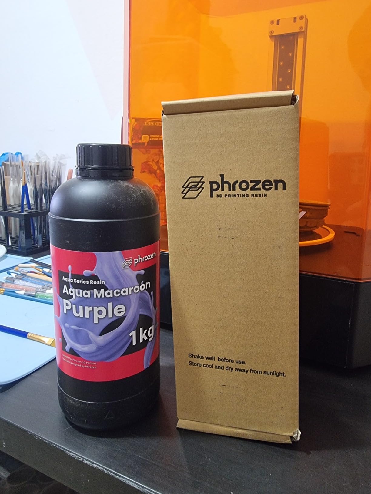 Phrozen Aqua Resin for 3D Printing, 405nm UV-Curing Photopolymer, Low Shrinkage, High Precision, Low Odor, Vivid Color, Non-Brittle, Fast Curing for LCD/DLP/SLA Printers (Mist Gray, 1KG) customer photo 2
