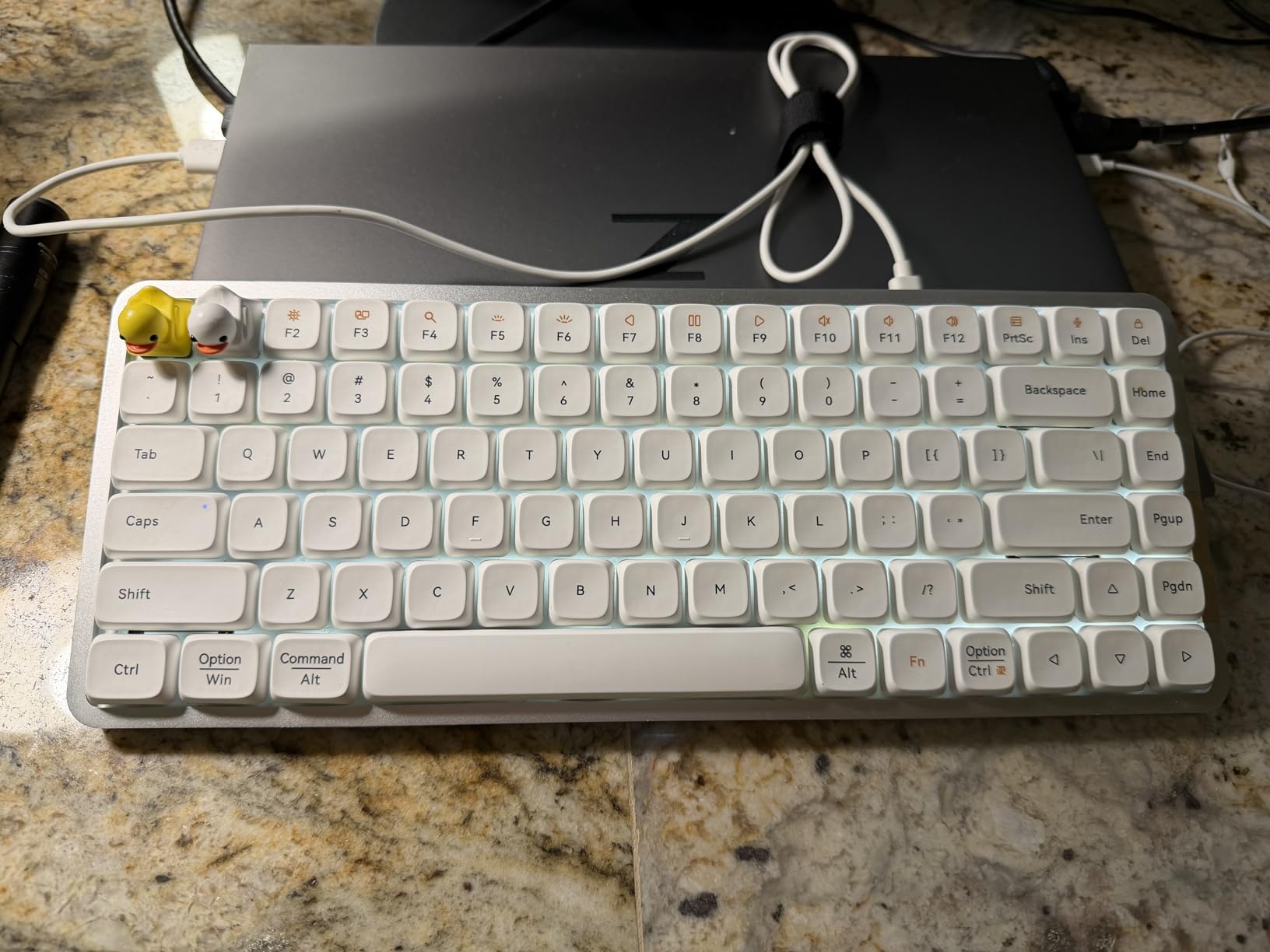LOFREE Flow84 Low Profile Mechanical Keyboard, 75 Percent Rechargeable Wireless Keyboards with Bluetooth and Wired Connection for Windows, Mac OS/White Ghost Linear Switches customer photo 1