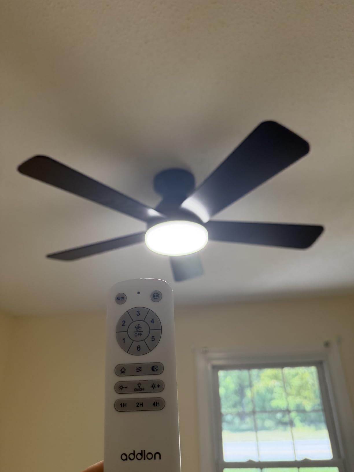 addlon 42 Inch Black Low Profile Ceiling Fans with Lights and Remote customer photo 2