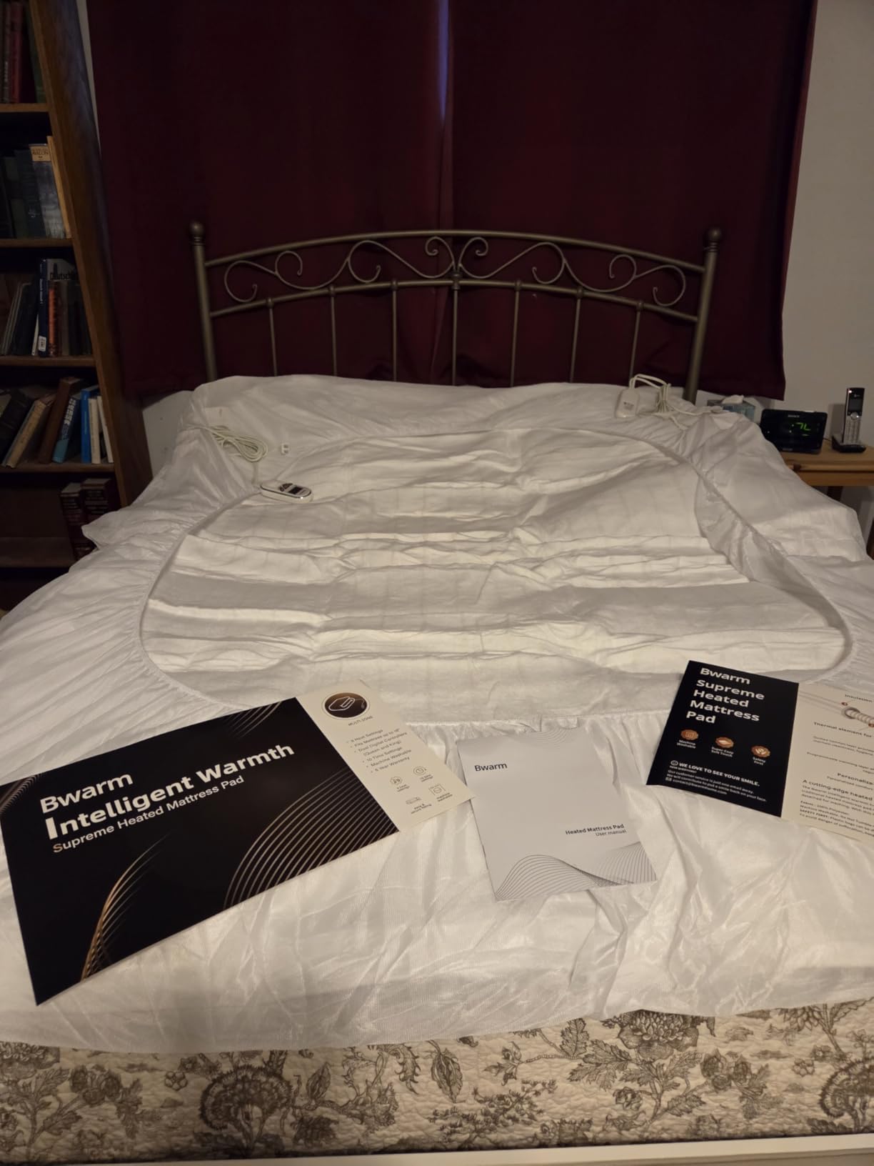 Bwarm Premium Multi-Zone Electric Heated Mattress Pad King Size, 78