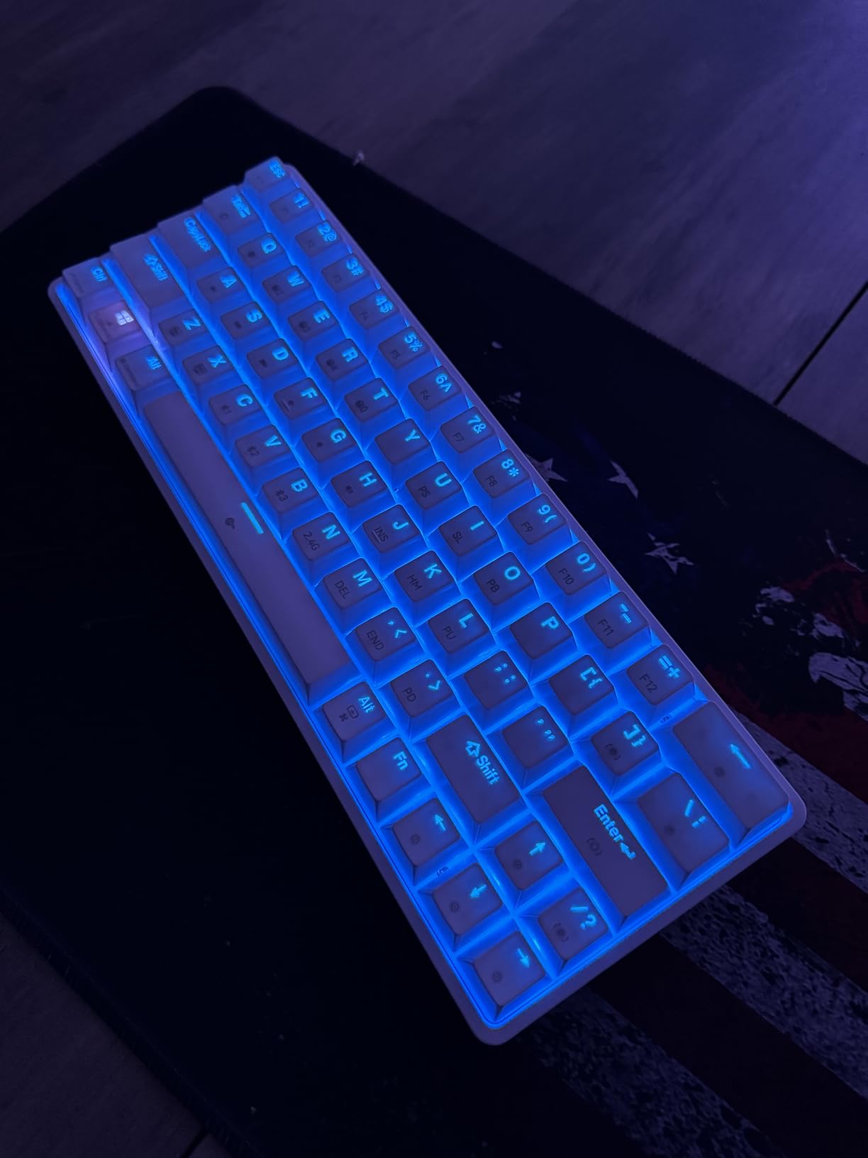 DIERYA DK63 60% Wireless Mechanical Gaming Keyboard | Bluetooth/2.4G/Wired | RGB Backlit Compact 63 Keys Mini Office Keyboard | with Red Switch | for Windows Laptop PC Gamer Typist-Black customer photo 2