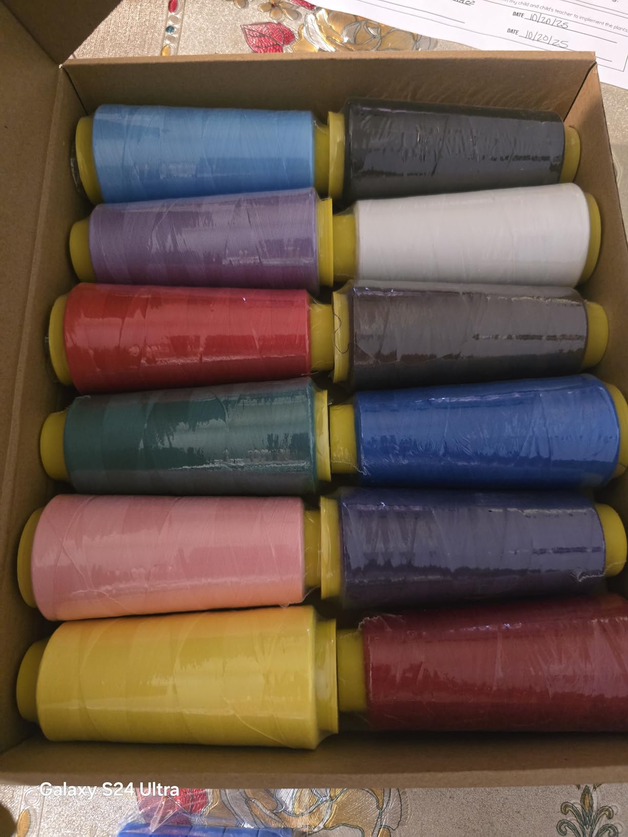 12 Pack Serger Thread Cones, 1800 Yards Each Spool Overlock Thread customer photo 1