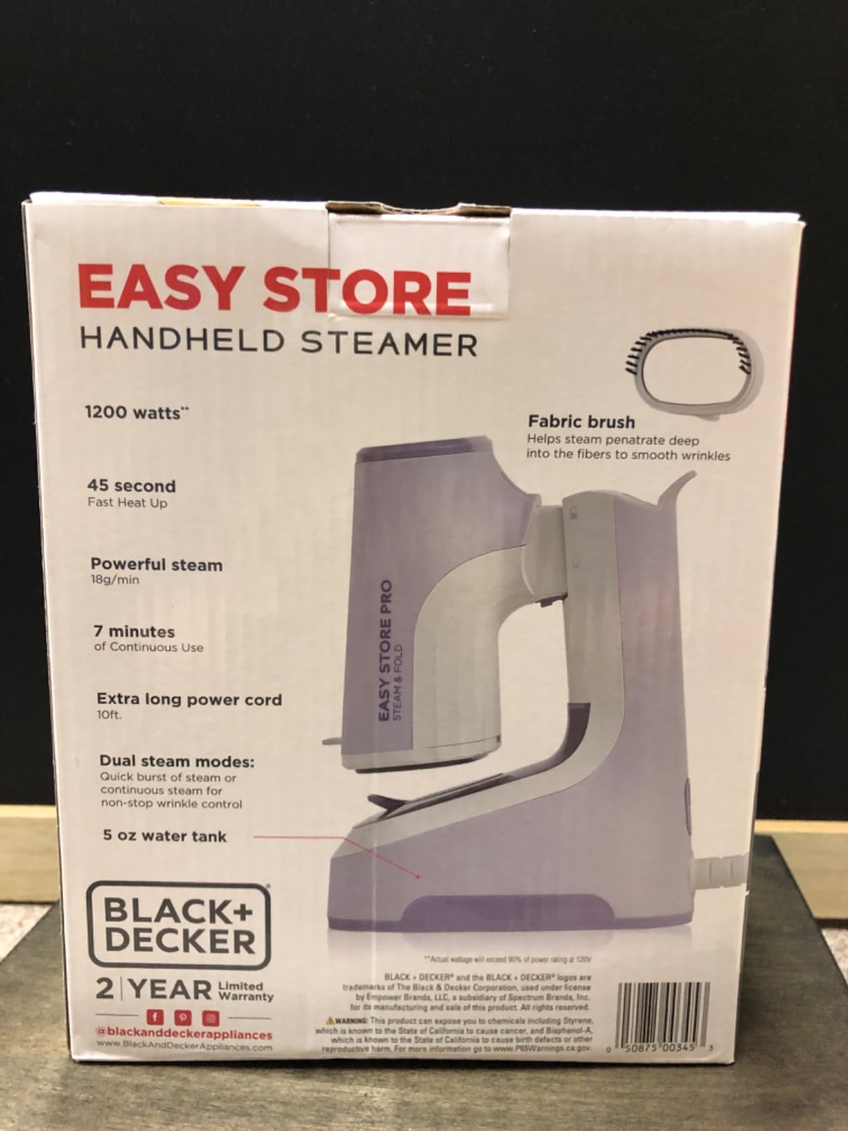 BLACK+DECKER Easy Store Pro Foldable Garment Steamer customer photo 2