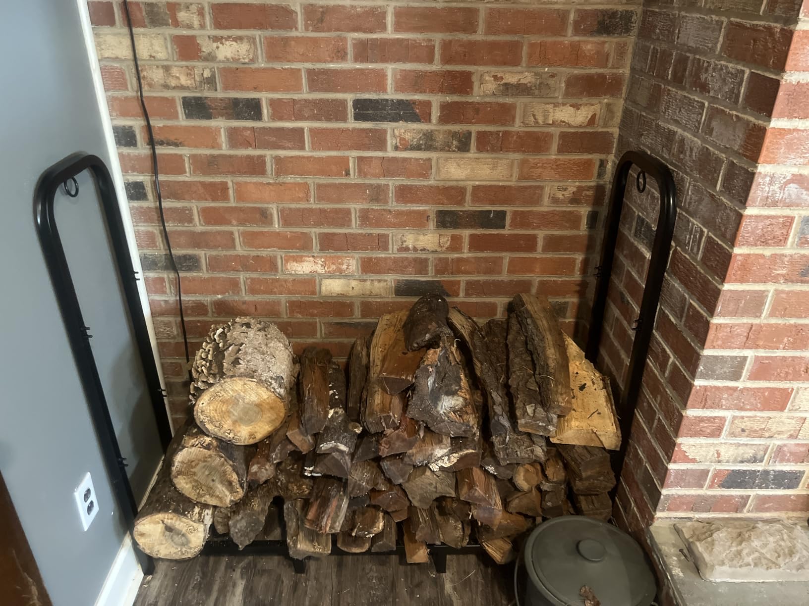 Gtongoko 8FT Firewood Rack Outdoor with Cover, Large Wood Storage Rack customer photo 2