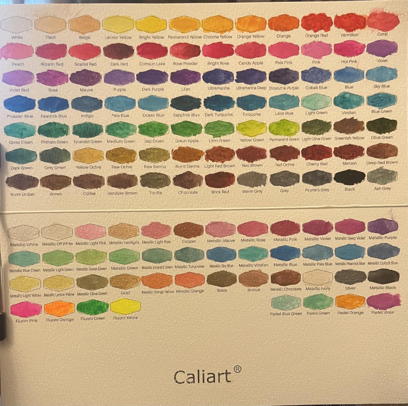 Caliart 50 Colors Watercolor Paint Set, Portable Art Supplies Palette Kit customer photo 1