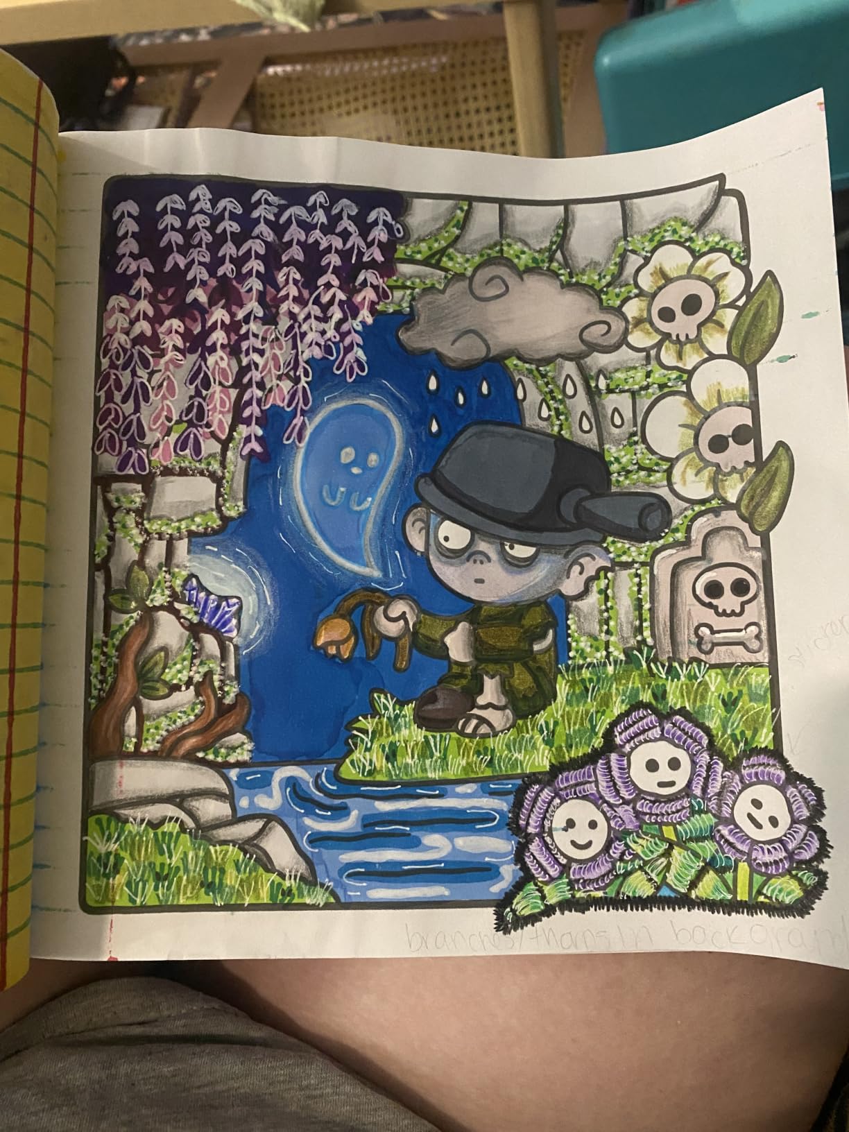 Spooky Cutie: Coloring Book for Adults and Teens Featuring Adorable Creepy Creatures in Cozy Hygge Moments for Relaxation (Cozy Spaces Coloring) customer photo 2