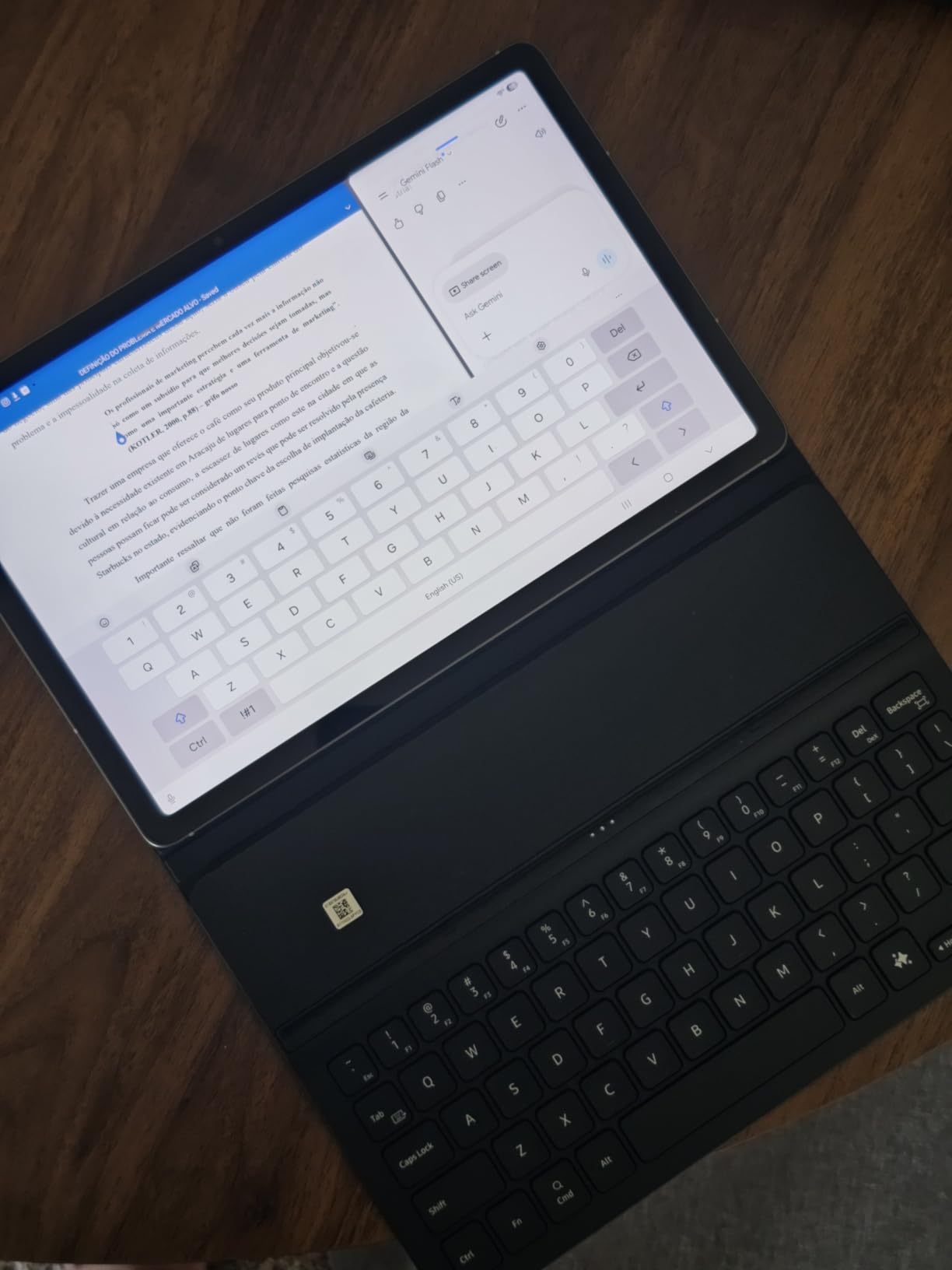 Samsung Galaxy Tab S9 | S9 FE | S10 FE, FE Book Cover Keyboard Slim - AI Key for Galaxy Tab S10 FE, Detachable Platform, PC-Like Experience, Wireless Keyboard Sharing customer photo 2