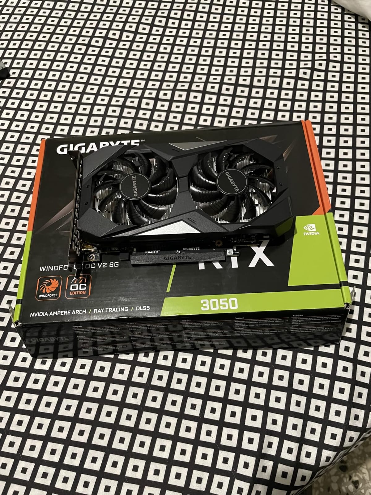 GIGABYTE GeForce RTX 3050 WINDFORCE OC V2 6G Graphics Card, 2X WINDFORCE Fans, 6GB GDDR6 96-bit GDDR6, GV-N3050WF2OCV2-6GD Graphics Card customer photo 1