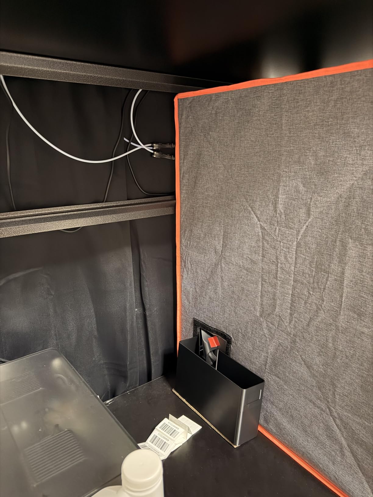 Dual-Placement Resin 3D Printer Enclosure Cover Tent with Adjustable Ventilation Exhaust Fan kit Compatible with Creality Anycubic Elegoo Series Mars 5 Ultra, Photon Mono 4 Resin UV 3D Printer customer photo 1