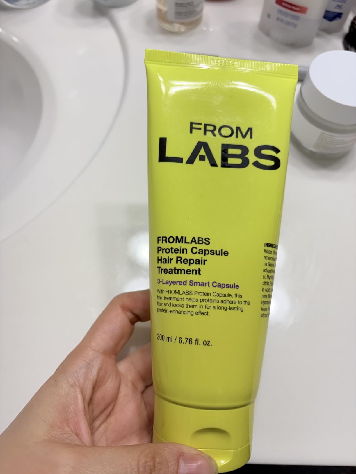 FROMLABS Deep Conditioning Protein Hair Mask for Damaged Hair | Keratin Bond Repair Treatment for Dry, Frizzy, Bleached & Color Treated Hair | For Curly, Wavy & Straight Hair | Korean Hair Care customer photo 2