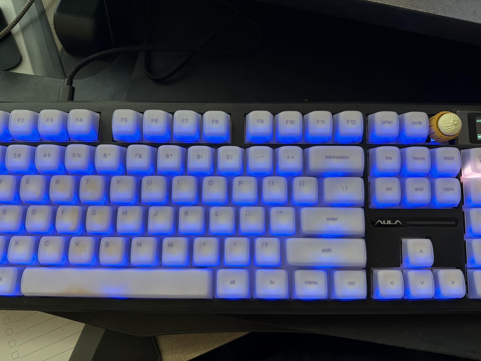 AULA F108 PRO - Wireless Mechanical Keyboard with Screen & Knob,Full Size Keyboard with 8000mAh Battery,Pre-lubed Switches,Side Printed PBT Keycaps,RGB Backlit Hot Swappable Custom Gaming Keyboards customer photo 2
