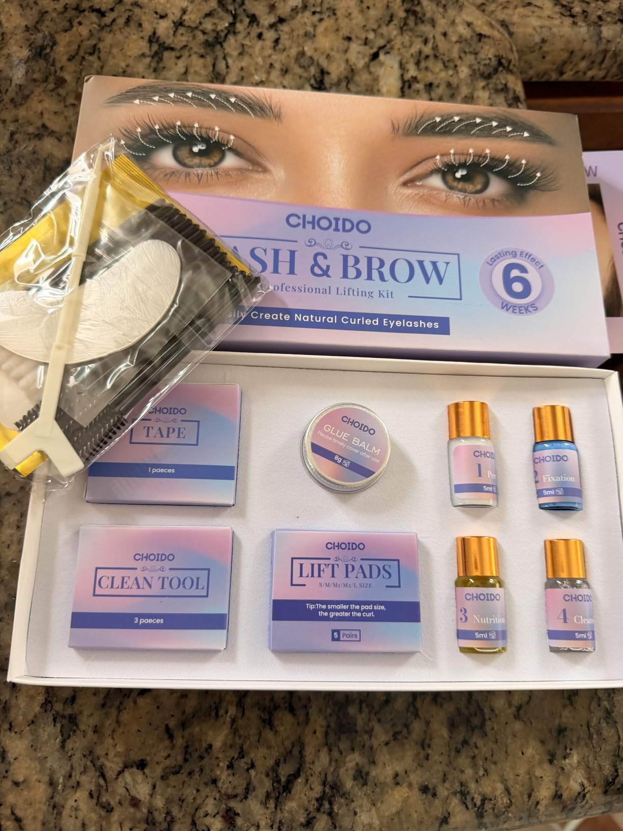 Lash Lift Kit, Eyebrow Lamination Kit, Eyelash Perm Kit, 2 in 1 Professional Eyelash Curling Lash Extension & Eyebrow Lift Kit, Eyelash Lift Kit at Home Diy & Salon, Lasts For 6-8 Weeks (Black) customer photo 1
