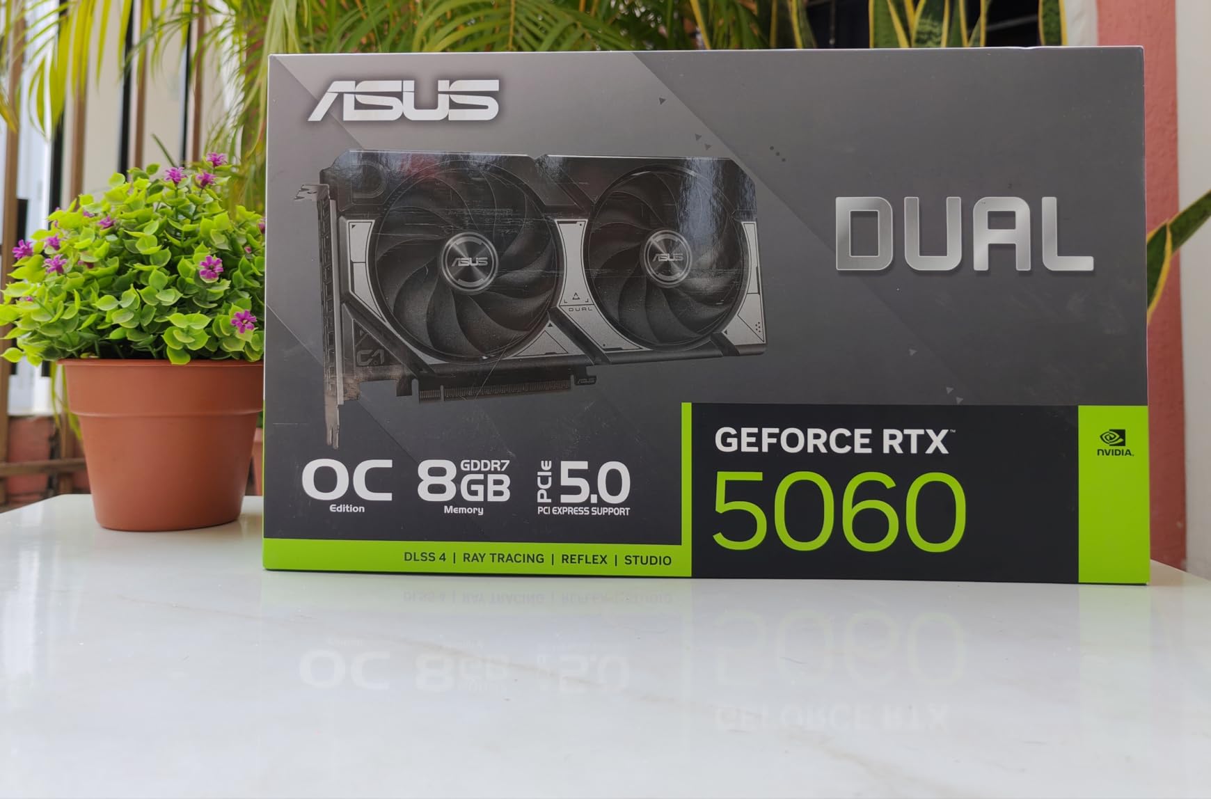ASUS Dual NVIDIA GeForce RTX 5060 8GB GDDR7 OC Edition (PCIe 5.0, 8GB GDDR7, DLSS 4, HDMI 2.1b, DisplayPort 2.1b, 2.5-Slot Design, Axial-tech Fan Design, 0dB Technology), 3 Year Warranty customer photo 1