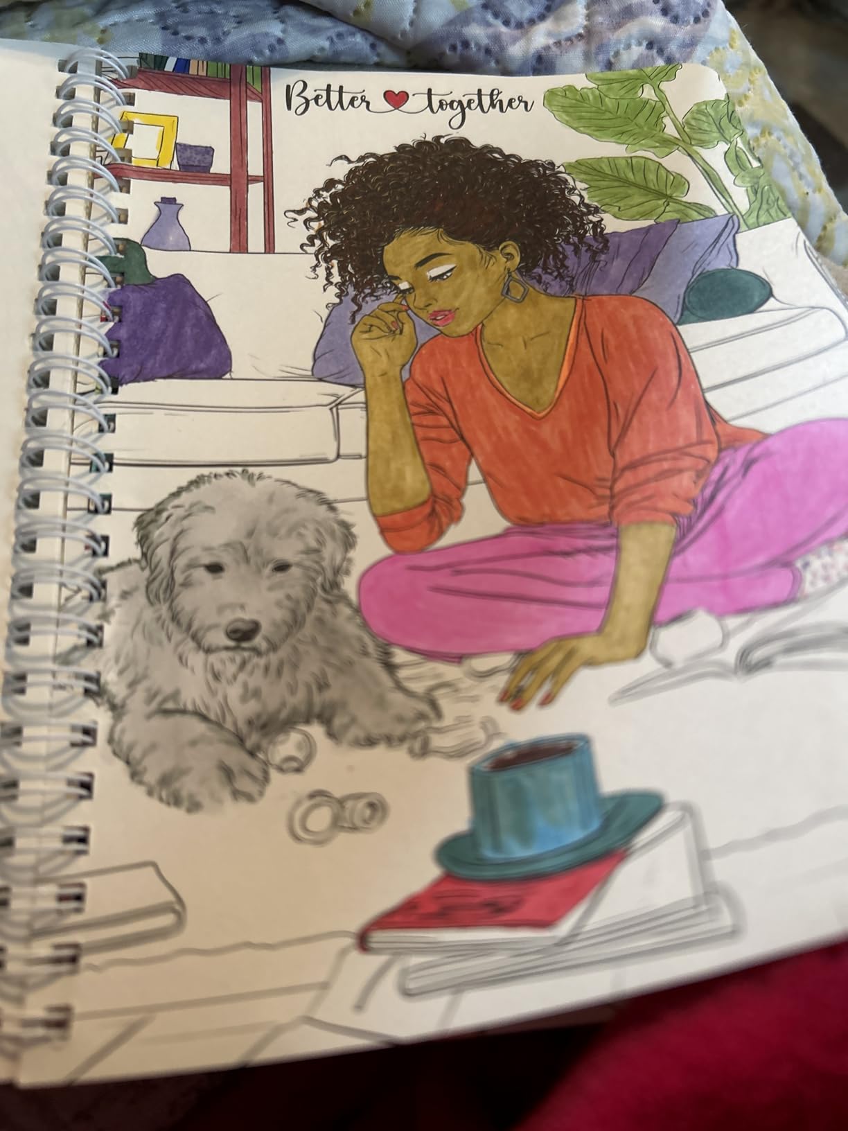 Women's Coloring Book for Adults 30 Pages Inspirational Quotes customer photo 2