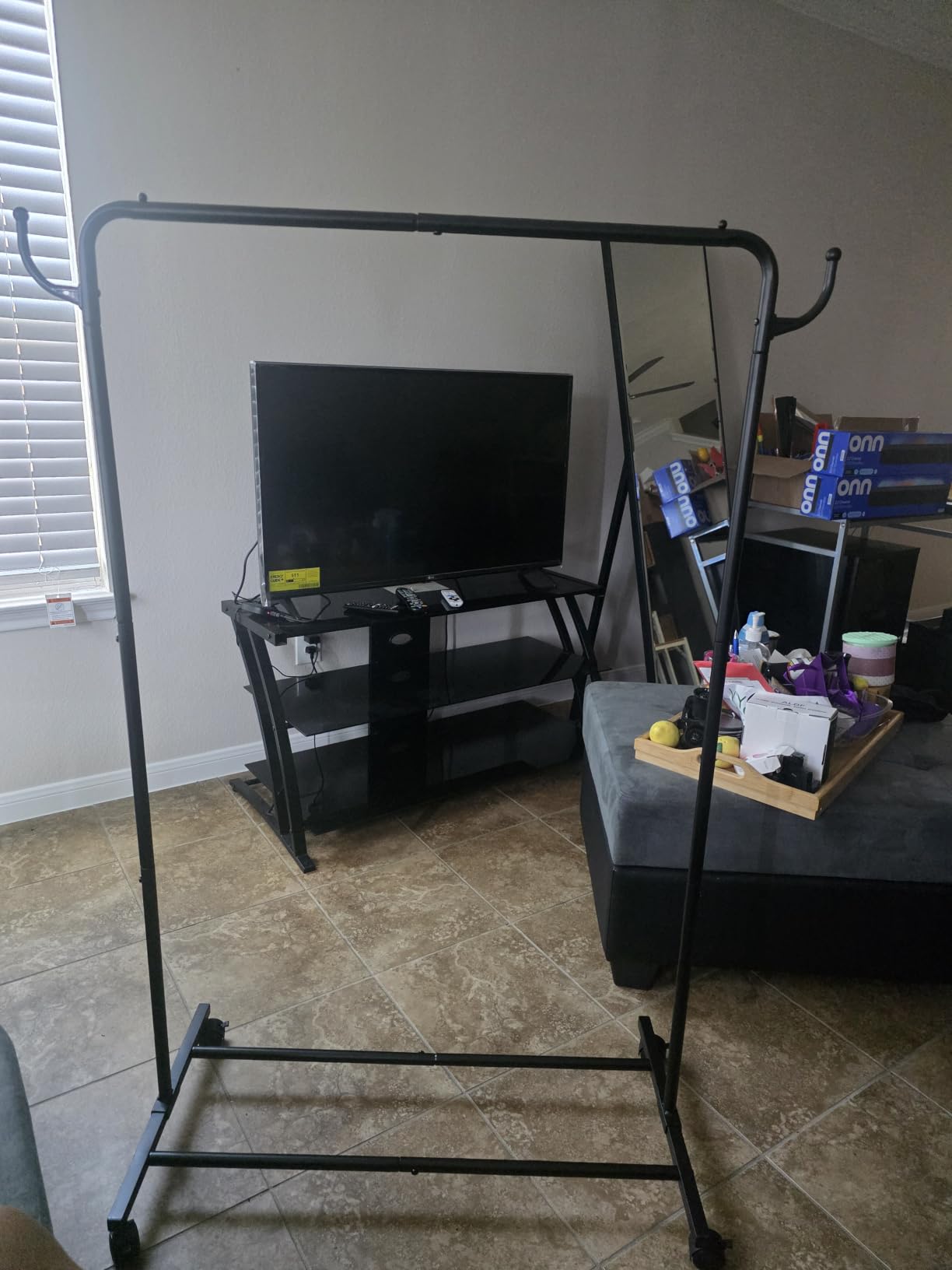 Homde Portable Clothes Rack for Bedroom: 4 Lockable Wheel Move Room-to-Room customer photo 2