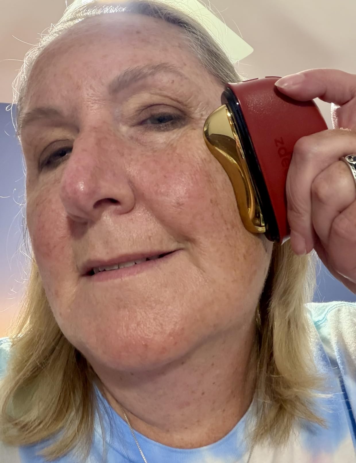 ZDEER GS5 Electric Heated Gua Sha Tool, Red Light Face Massager, Pink customer photo 1