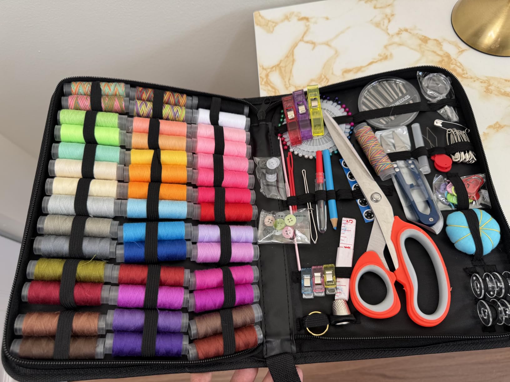 Sewing Kit for Adults, Forypretty Needle and Thread Kitfor Sewing,Professional Sewing Supplies Accessories with Tailor Scissors,43XL Thread,30 Needles,Yarn Snips and More for Travel Home Beginners customer photo 2