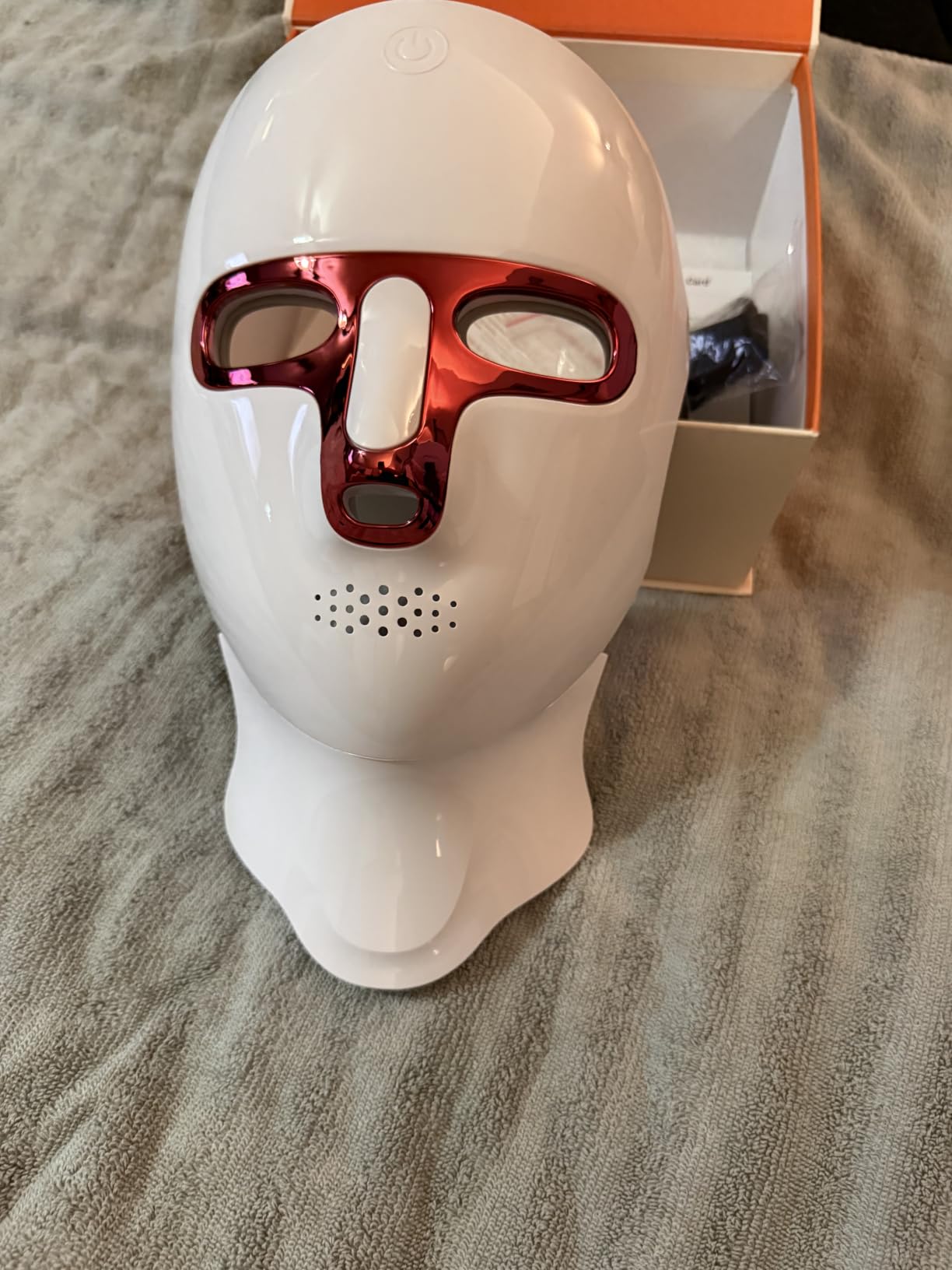 Red Light Therapy for Face- LED Light Therapy Mask Skin Care Mask,Cordless LED Face Mask face & Neck Red & Infrared Lights Masks Wavelength,USB C Rechargeable for Home Use Working Travel Yoga customer photo 2