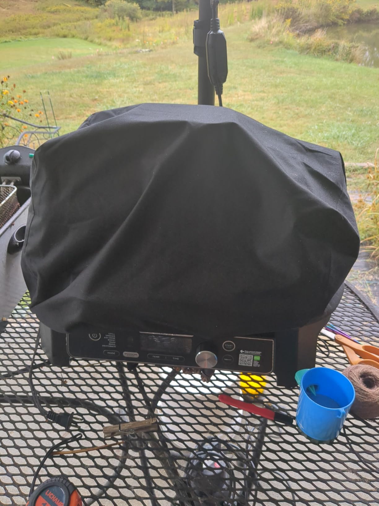 Pizza Oven Cover for Ninja OO101 Series, Waterproof Cover for Ninja Woodfire Outdoor Grill, 600D Oxford Heavy Duty & Weatherproof Dustproof-23'' Lx 18'' Wx 15.5''H customer photo 1