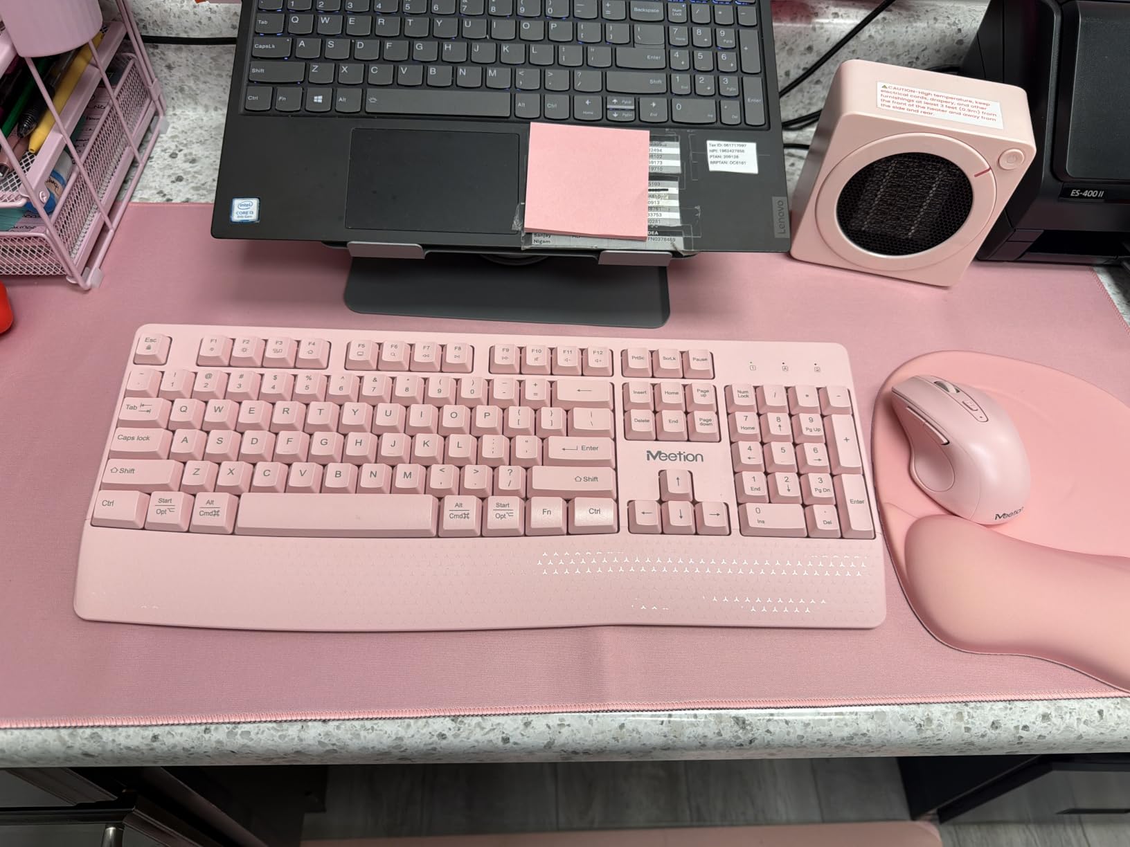 MEETION Bluetooth Keyboard and Mouse Combo, Silent Multi-Device, Black customer photo 1