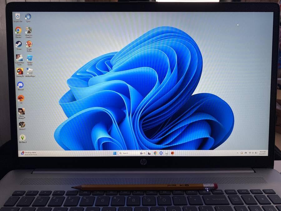 HP 17 Inch Laptop, AMD Ryzen 5 7430U 6-Core, 16 GB RAM, 512 GB SSD, 17.3