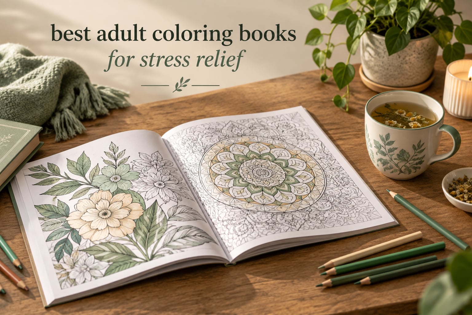 best adult coloring books for stress relief
