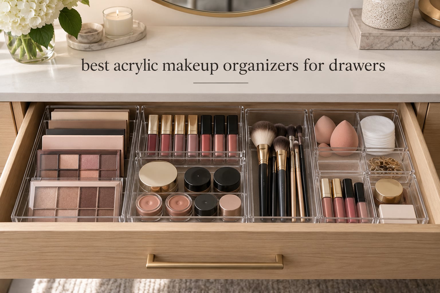 best acrylic makeup organizers for drawers