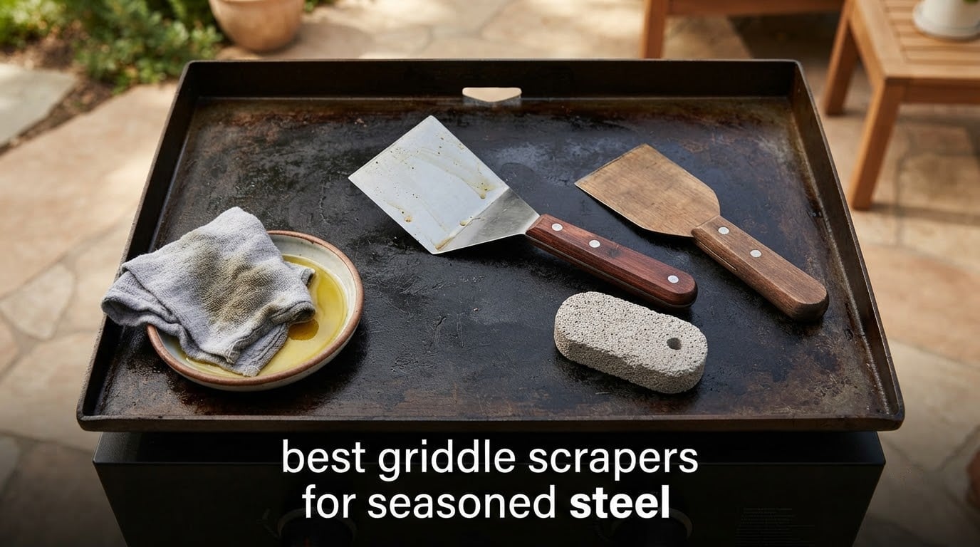 best griddle scrapers for seasoned steel