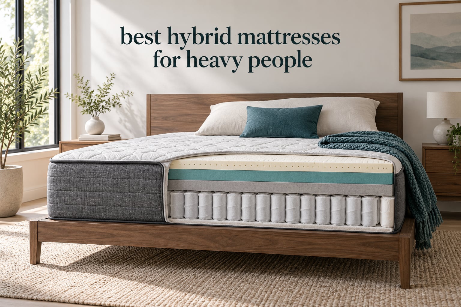 best hybrid mattresses for heavy people